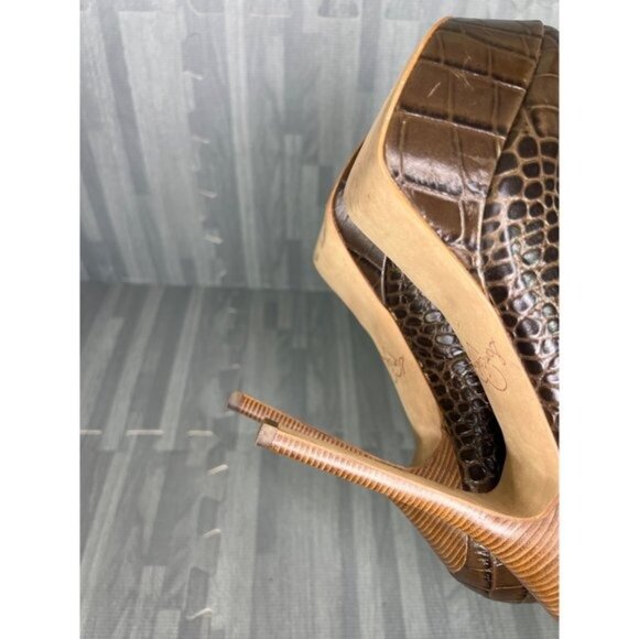 Sam Edelman Platform Heels Crocodile 7.5 - Picture 11 of 12